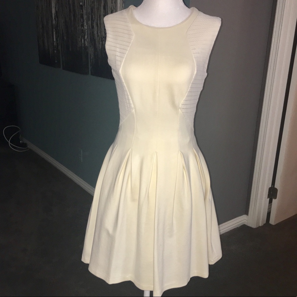 BCBG ivory/cream knee length dress NWT